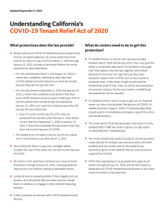 Covid Relief Act Tenant Info Sheet ENGL