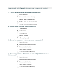 Cuestionario AUDIT para la detección del consumo de alcohol