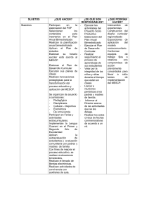 Roles y Responsabilidades de Maestros en el MESCP