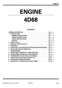 4D68 Diesel Engine Workshop Manual PWEE9073-ABC 11B