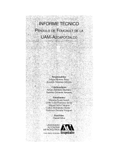 Informe tecnico Pendulo de Foucault UAM Azcapotzalco
