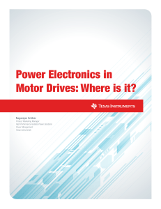 Power Electronics in   Motor Drives