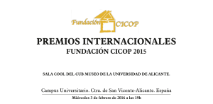 PREMIOS INTERNACIONALES FUNDACION CICOP 2015