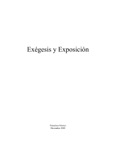 Exegesis y Exposicion