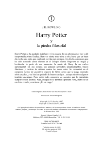 J.K. Rowling - 1Harry Potter y la Piedra filosofal