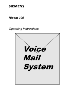 Hicom 300 Voice Mail System