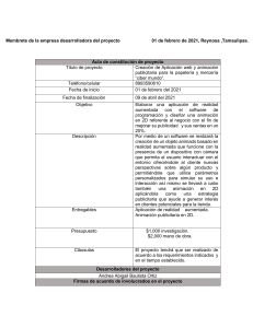 Acta de constitución de proyecto