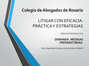 1 - Curso colabro - Litigar con eficacia - Demanda - Medidas preparatorias - Definitivo - Agosto 2017