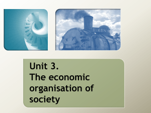 Unit 3. The economic organisation of society