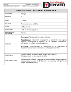 ACTIVIDAD  INTEGRADORA BIOLOGÍA 2°