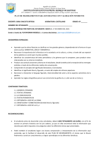 PLAN DE MEJORAMIENTO ESTUDIANTES APLAZADOS - CASTELLANO -2020 (2)