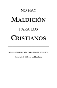 NO HAY MALDICION PARA LOS CRISTIANOS - JOEL PERDOMO
