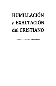HUMILLACION Y EXALTACIÓN  DEL CRISTIANO - JOEL PERDOMO