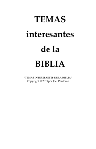 TEMAS INTERESANTES DE LA BIBLIA - JOEL PERDOMO