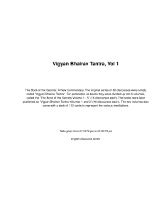 Vigyan Bhairav Tantra Volume 1