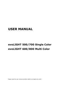 User manual evo LIGHT 500 700 600 800 en Rev7