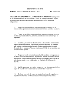 DECRETO 1165 DE 2019 - OBLIGACIONES DE LAS AGENCIAS