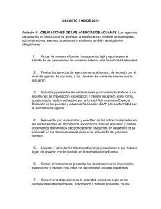 DECRETO 1165 DE 2019 - OBLIGACIONES DE LAS AGENCIAS