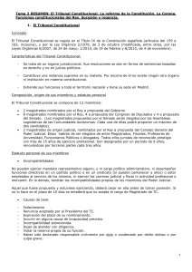 TEMA 2 RESUMEN AUXILIAR ADMINISTRATIVO -  EL TRIBUNAL CONSTITUCIONAL