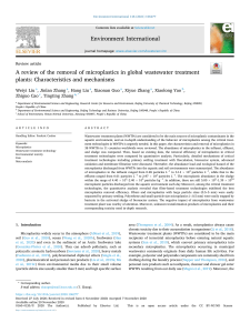 A review of removal of microplastics