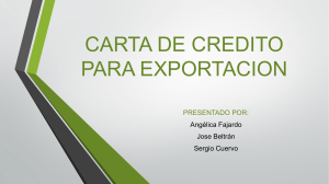 CARTA DE CREDITO PARA EXPORTACION