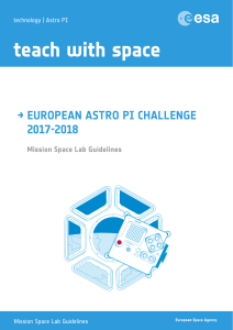 European Astro Pi Challenge Mission Space Lab guidelines