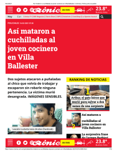Así mataron a cuchilladas al joven cocinero en Villa Ballester   Crónica   Firme junto al pueblo