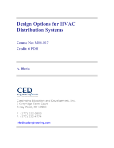 Design Options for HVAC Distribution Systems