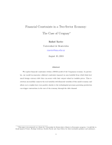 Financial Constraints in a Two-Sector Economy - Xavier (2018)