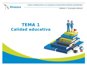 TEMA 1 - CALIDAD EDUCATIVA