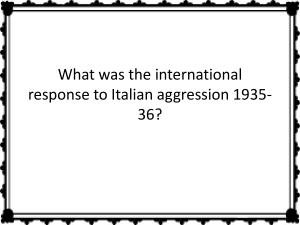 International Response Italy 