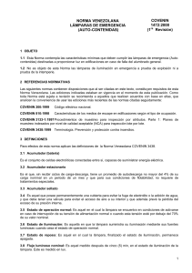 COVENIN 1472-2000 Norma Venezolana para lamparas de emergencia auto-contenidas