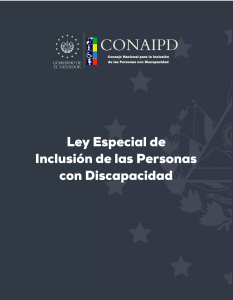 Ley Especial de Inclusión de las Personas con Discapacidad