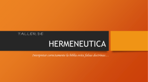 TALLER DE HERMENEUTICA