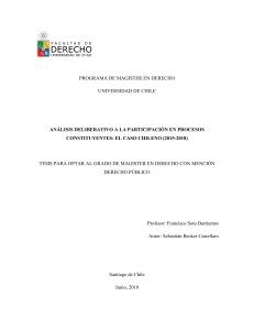 Analisis deliberativo a la participacion en procesos constituyentes: el caso chileno (2015-2018)