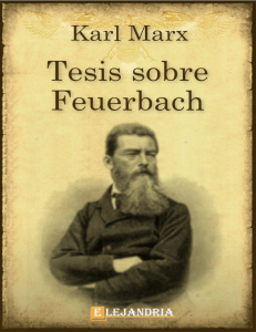 Tesis sobre Feuerbach-Marx Karl