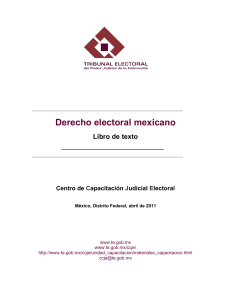DERECHO ELECTORAL MEXICANO TRIBUNAL ELECTORAL