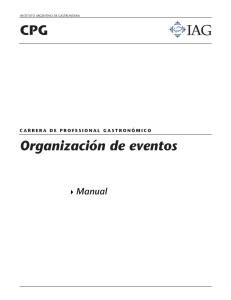 ORGANIZACION DE EVENTOS PROF GASTRONOMICO