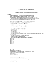 CL Norma Chilena 382 Sustancias Peligrosas Terminologia