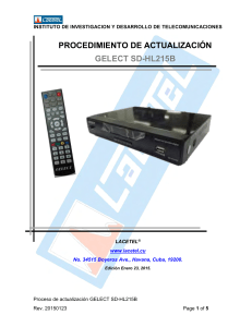 Procedimiento de actualizacion GELECT SD-HL215B