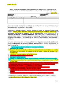 Modelo Declaración mitigación FyDA - fabricante - español