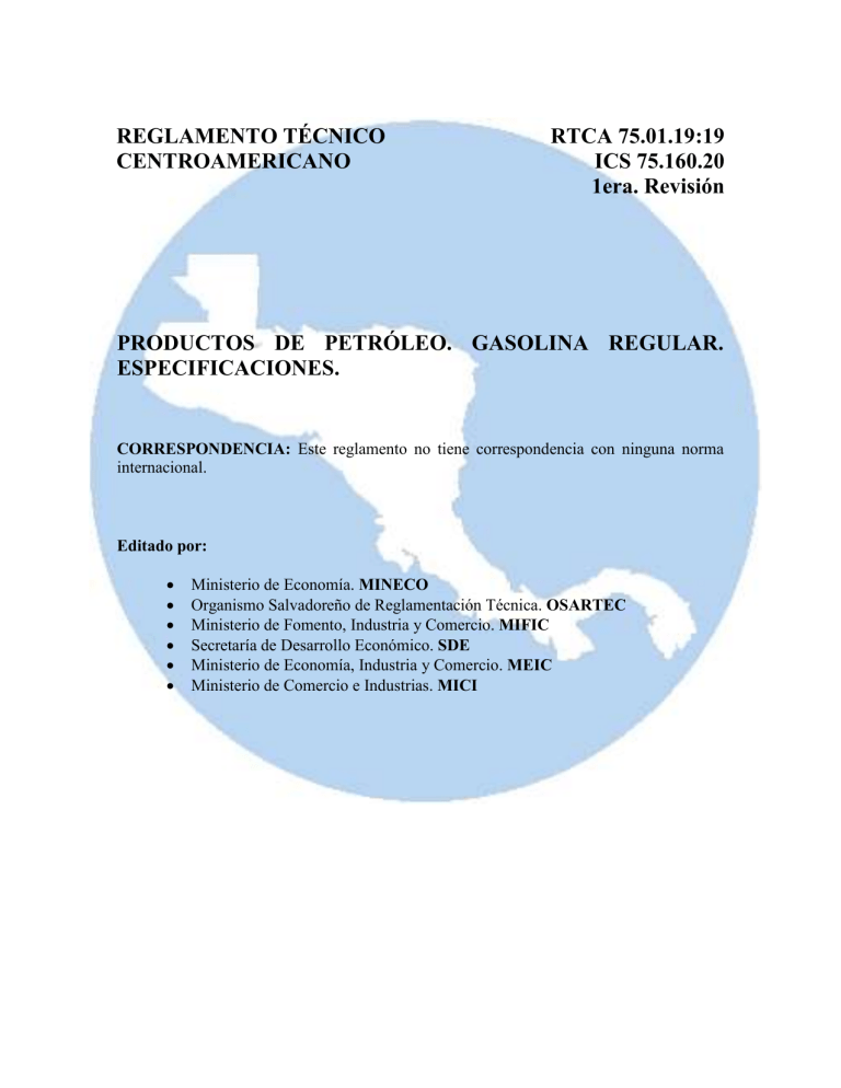 Rtca Gasolina Regular Especificaciones Cpi 19102019