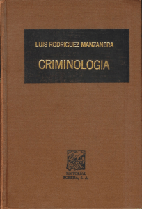 Criminologia - Luis Rodriguez Manzanera