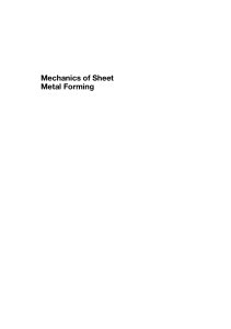 LIBRO Mechanics of Sheet Metal Forming