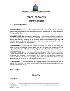 Codigo del Notariado de Honduras (Decreto 353-2005)