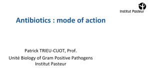 Antibiotics: mode of action