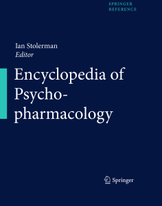 Encyclopedia of Psycho Pharmacology (2 Vol) - I. Stolerman (Springer, 2010)