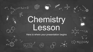 Chemistry Lesson Presentación para clases de Química o ciencias