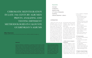 Chromatic reintegration in albumen prints: testing methodologies in Calouste Gulbenkian´s albums