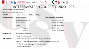 Intersemestra Concreto 2020 - 2021